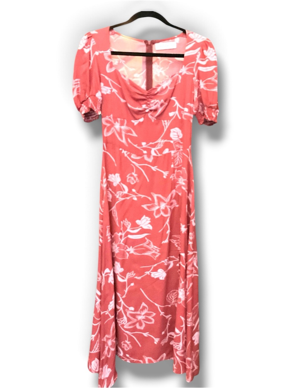 Petal & Pup Coral and White Floral Midi Dress